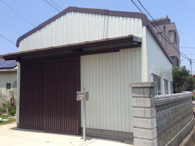 兵庫県南あわじ市H様邸　倉庫サーモアイSi　外壁遮熱塗料