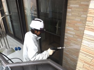 徳島　外壁塗装前　洗浄