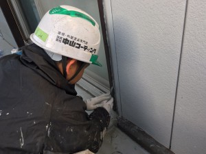 徳島県徳島市シリコン塗装S様邸　既存コーキング撤去