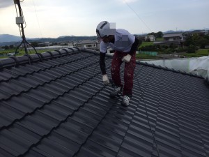 屋根塗装　色番号N25　徳島県