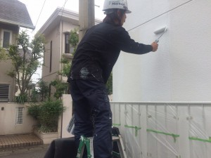 鳴門市　塀塗装