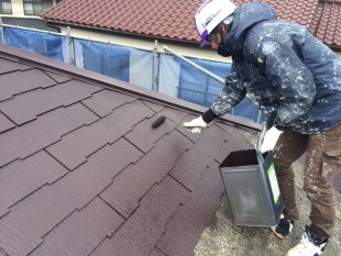 屋根　無機塗料塗装