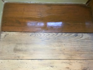 木部階段塗装