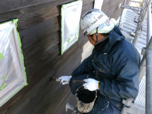徳島県小松島市　外壁ガルバリウム鋼板塗装