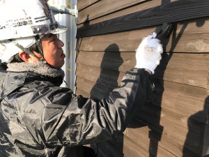 徳島県　小松島市　木部外壁塗装　ガルバリウム鋼板塗装