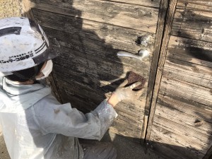 徳島県小松島市　外壁木部塗装ガードラックアクア　ガードラックPRO　木部保護材塗料