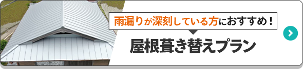雨漏りが深刻している方におすすめ！屋根葺き替えプラン