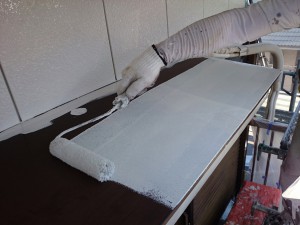 霧除け塗装　庇塗装　徳島県