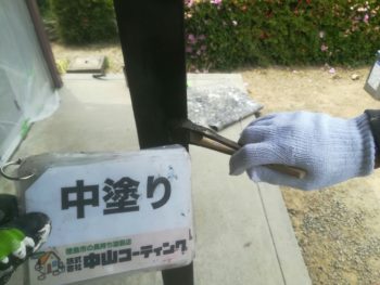 藍住町　中山コーティング　外壁塗装　柱