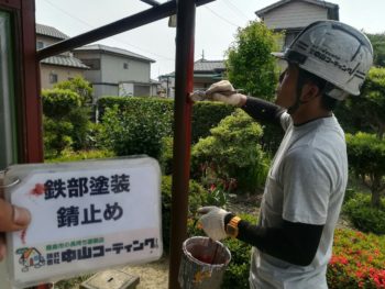 中山コーティング　柱　藍住町　外壁塗装