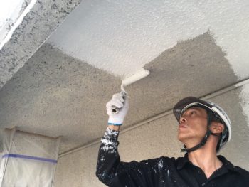 外壁塗装 中山コーティング アパート改修工事 徳島市 手塗り