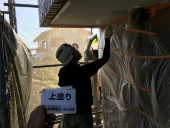 徳島　中山コーティング　軒天井　塗り替え