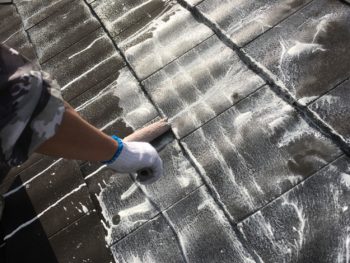 徳島　屋根塗装　中山コーティング　モニエル瓦