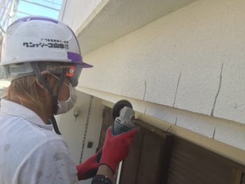 クラック処理　徳島　中山コーティング　塗装　塗り替え