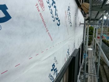 防水シート張り替え　外壁　南あわじ市　中山コーティング