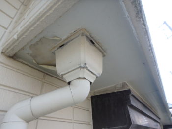 漏水　軒天井　雨漏り　阿南市