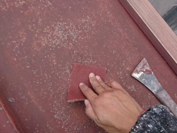 徳島市 新浜町 屋根 ケレン 紙やすり