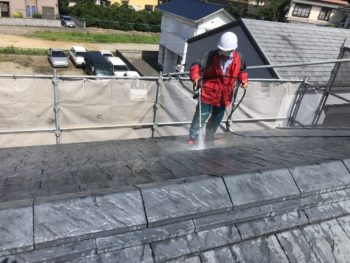 徳島県　八万町　屋根　高圧洗浄　住宅