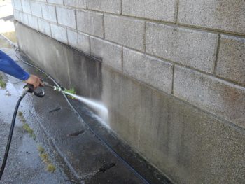 高圧洗浄　徳島県　藍住町　塀