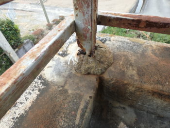 施工前　手すり　錆　徳島県　阿南市