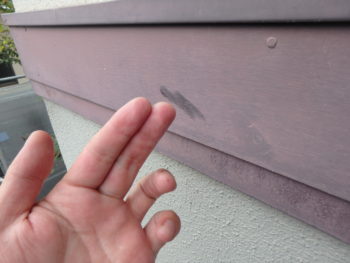 帯板　チョーキング　施工前　徳島　板野