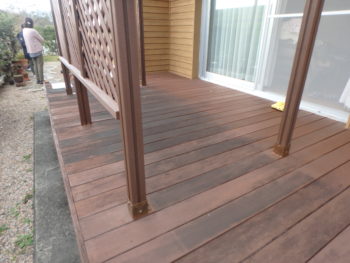 バルコニー　塗装　変色　徳島県　施工前