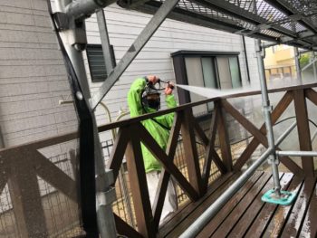 テラス 徳島県 洗浄 木部