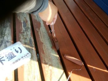 ガードラック 木部塗装