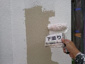 外壁　下塗り　塗装　徳島県　吉野川市