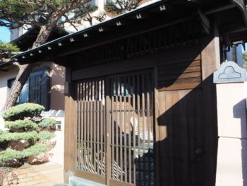 施工後　数寄屋門　塗装　徳島県　大原