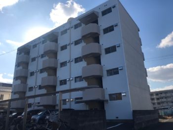マンション 全体 側面 徳島県 施工後