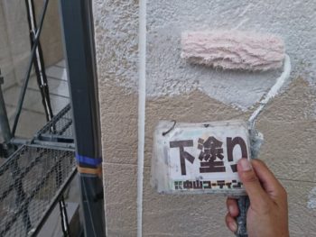 壁面 2階 塗装 徳島県 羽ノ浦