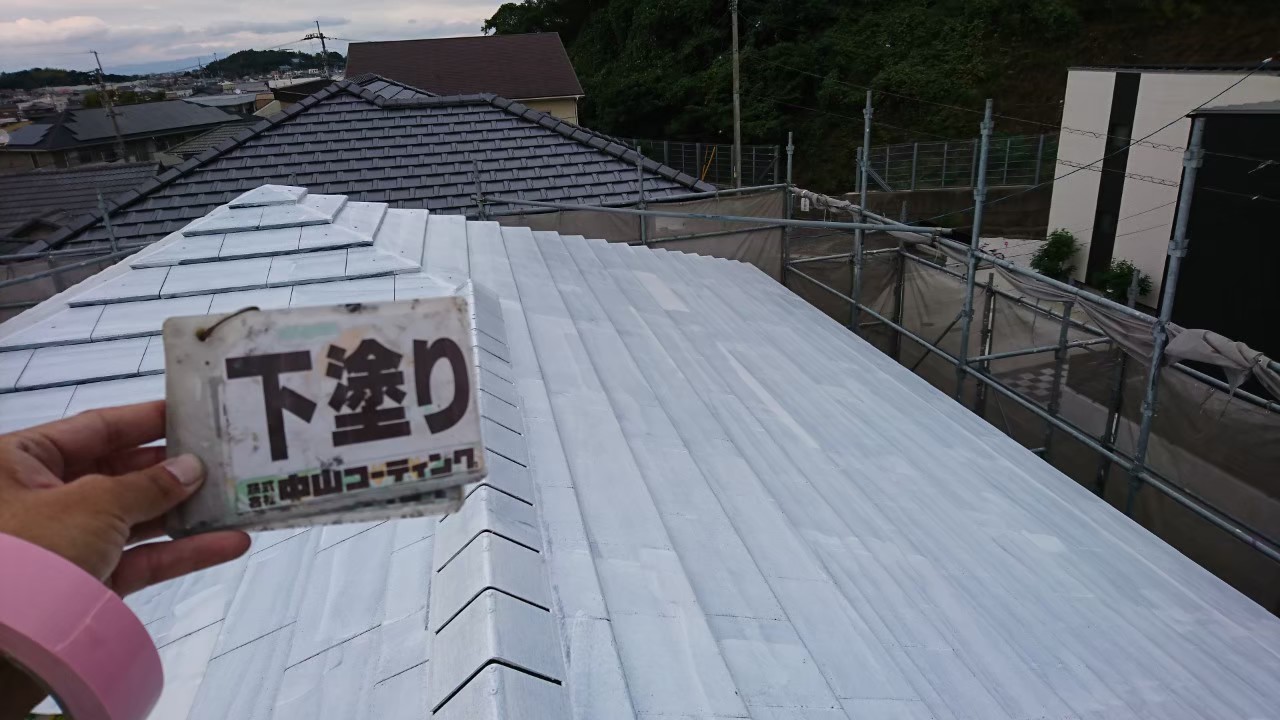 徳島県 屋根 下塗り 塗装後 羽ノ浦町