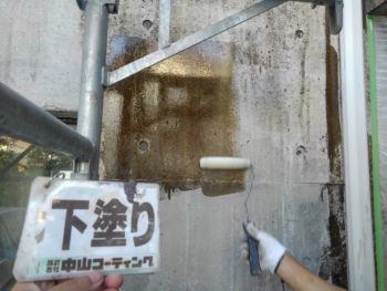 外壁　下塗り　塗装　徳島県　佐古