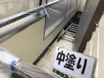 手すり壁　塗装後　徳島県　住吉