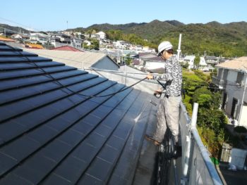 洗浄 屋根 よごれ 徳島県 八万町