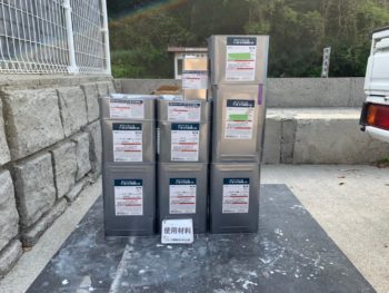 使用材料　外壁　塗料　ガイソーウォールフッ素4FⅡ　徳島県