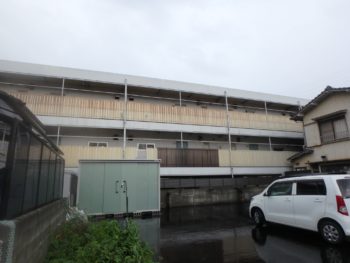 施工前　マンション　裏面　徳島県　八万町