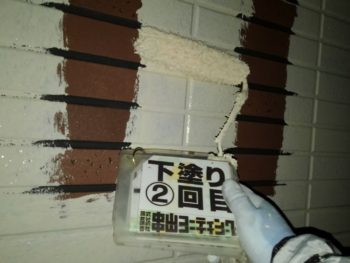 外壁 下塗り 2回目 塗装 徳島県