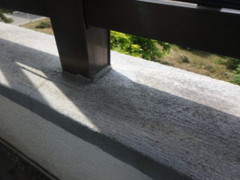 施工前　付帯部　笠木　傷　徳島県