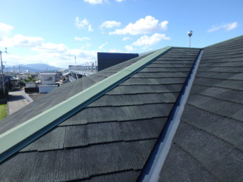施工前 屋根 劣化 苔 徳島県