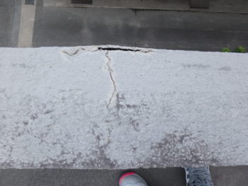 施工前　壁面　クラック　徳島県　北島町