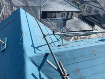 屋根　板金工事　ルーフィング　全体　徳島県