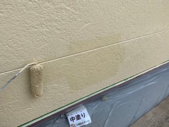 徳島県　阿南市　外壁　中塗り　
