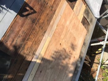 屋根 板金 野地板 張り替え後 徳島県