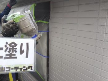 徳島県　南沖洲町　外壁　塗装　上塗り　２階