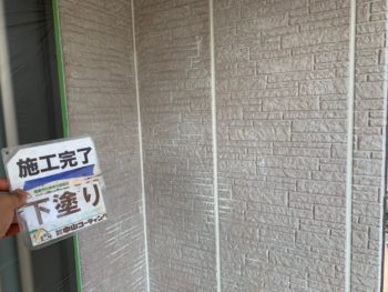 徳島 八万 外壁 塗装後 下塗り
