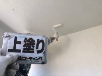 徳島県　上中町　外壁　内壁　塗装　上塗り