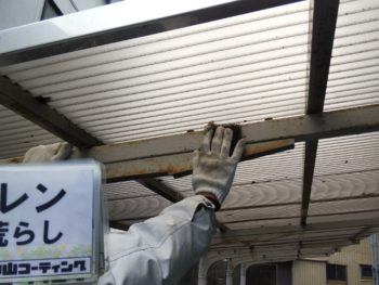 徳島県 南昭和町 下地処理 駐輪場 ケレン