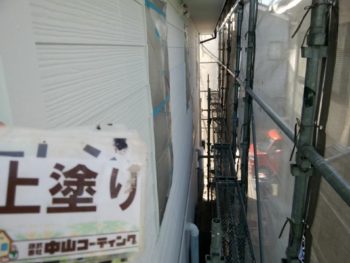徳島県　藍住町　外壁　塗装後　上塗り